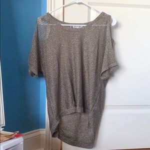 gray sparkly J LO sweater